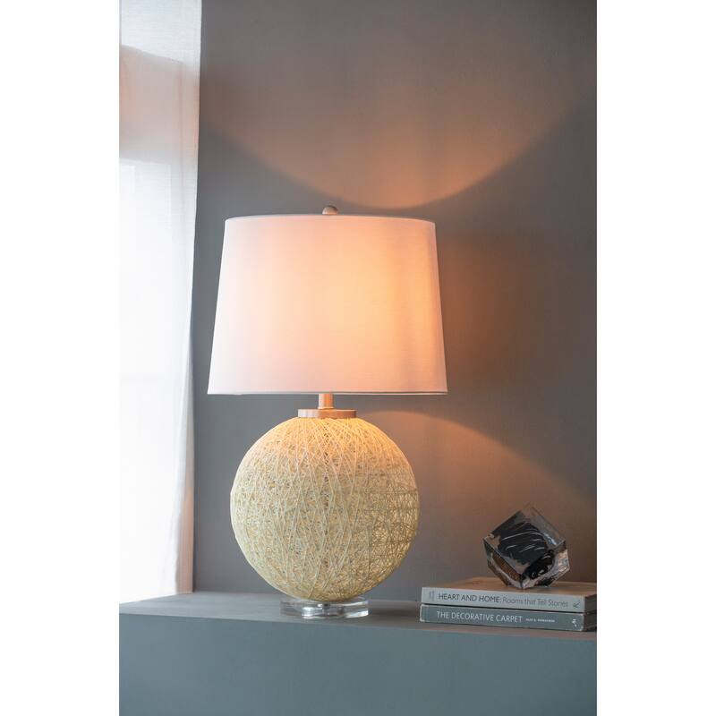 Table Lamp with Beige Paper Base