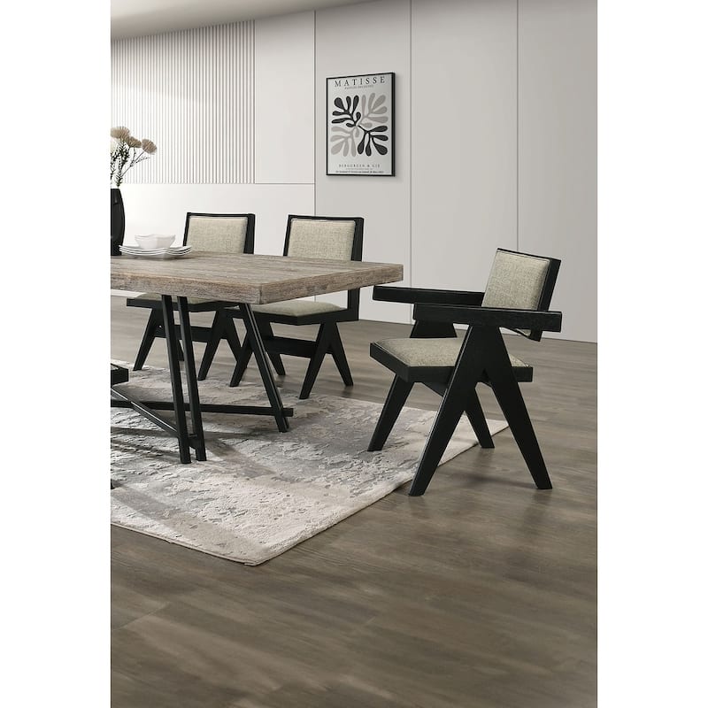 Dining Room Arm Chairs Upholstery Seat 2pc Dining Arm Chairs