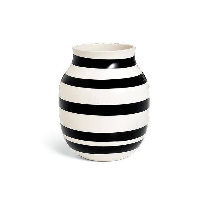 Kähler Omaggio Vase, Black - H: 7.9"