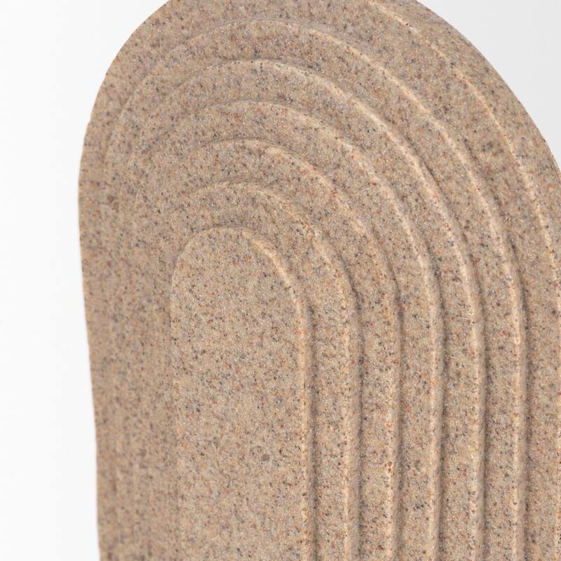 Kael Resin Textured Concrete Gray / Sandstone Decorative Object