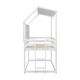 preview thumbnail 9 of 17, Twin House Loft Bed with Guardrails, Bedside Shelves and Ladder
