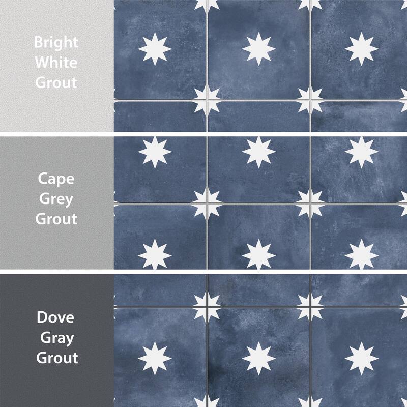 Merola Tile Starlight Navy 17-3/8" x 17-3/8" Porcelain Floor and Wall Tile