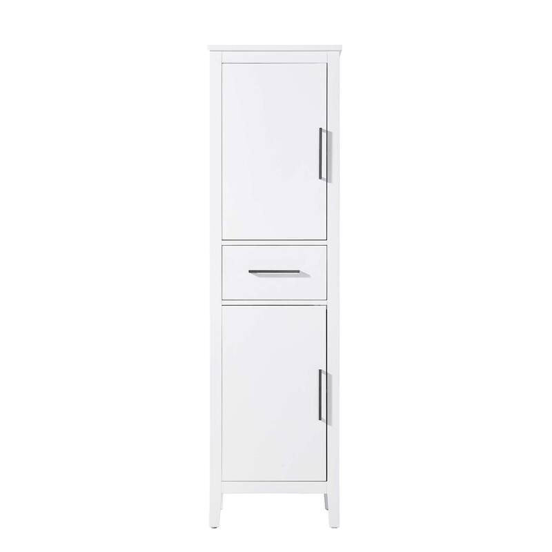 Laura 16-28 Inch Bath Storage Cabinet - White - 20"