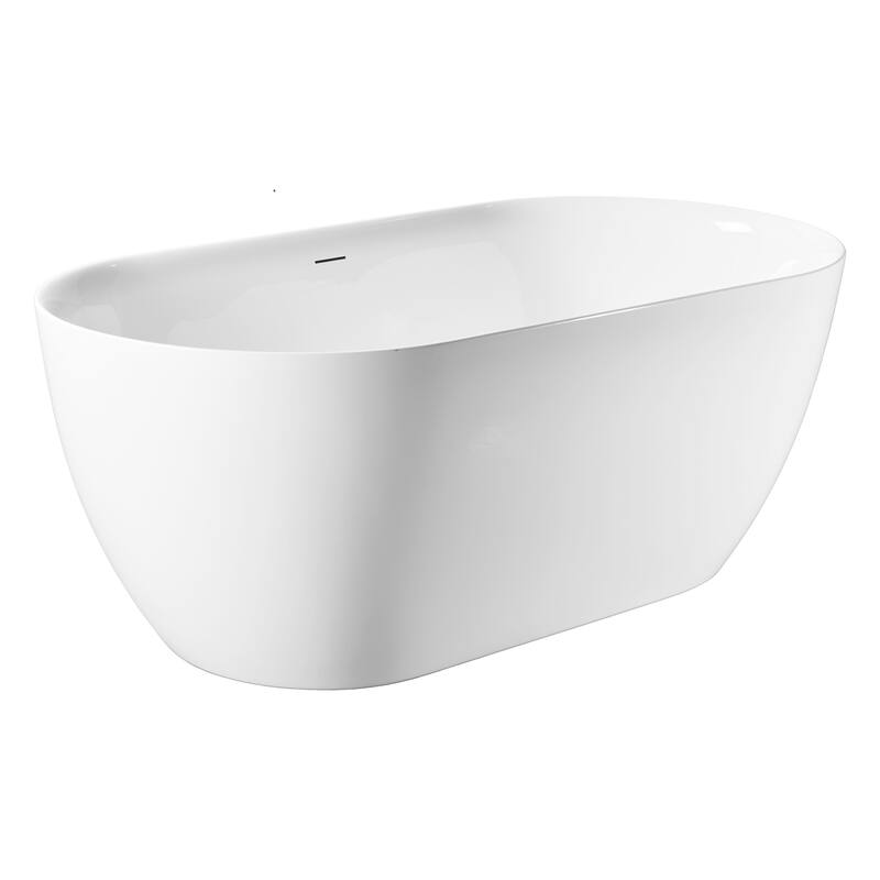 Freestanding Pure Acrylic Sheet Bathtub With Drainage and Overflow