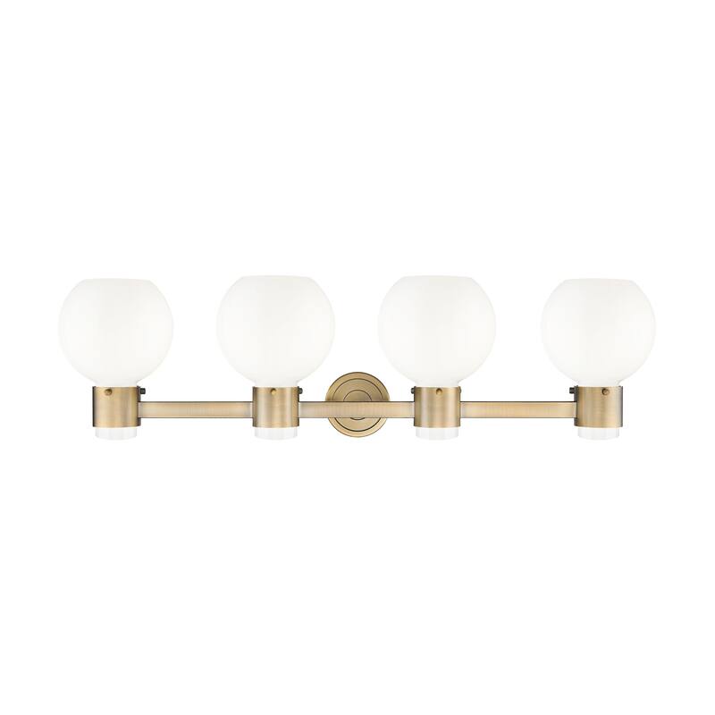 Innovations Lighting Downtown Urban - Lawton Sphere - 4 Light 34" Wall-Mounted Bath Vanity Light