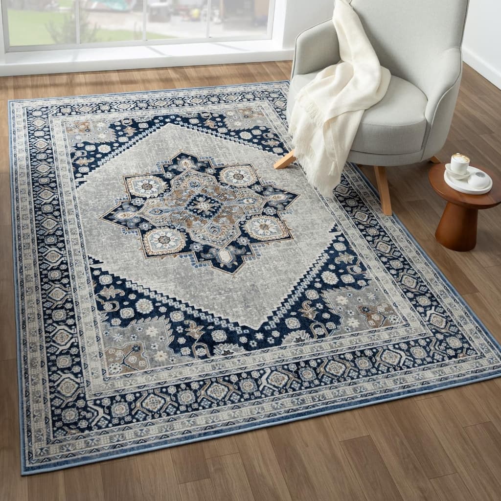 Luxe Weavers Oriental Medallion Area Rug, Medium Pile Carpet