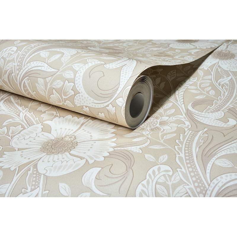 Chesapeake Liora Beige Floral Trail Wallpaper
