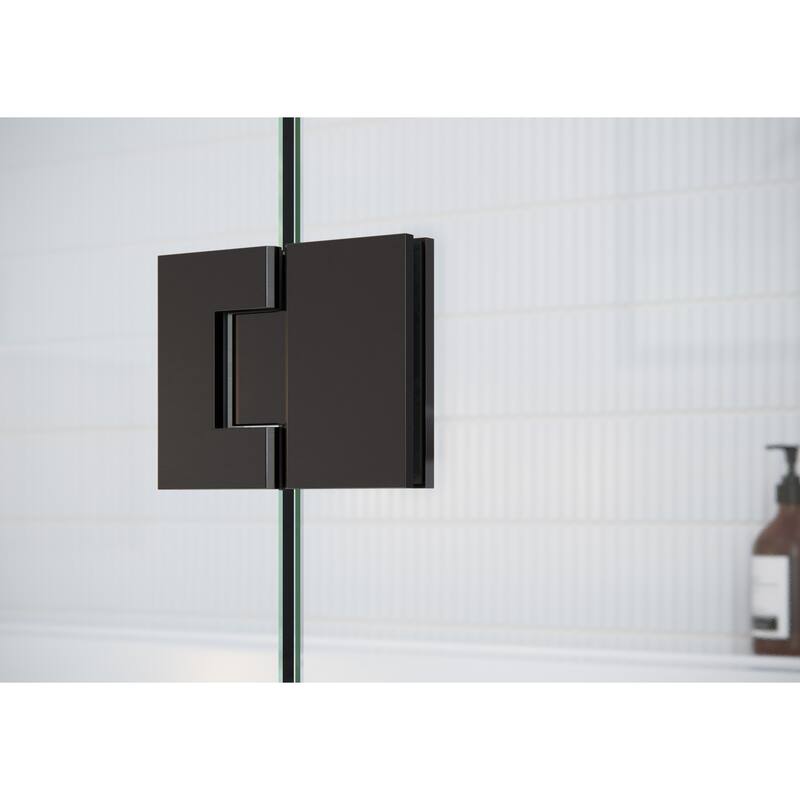 Glass Warehouse 47.5 in. W x 78 in. H Glass Hinged Pivot Frameless 3 Panel Inline Shower Door in