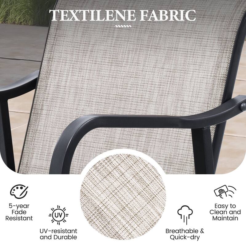 Outdoor Indoor Patio Bar Stools Lightweight Bar Chairs