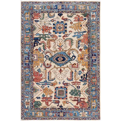 Serapi One-of-a-Kind Hand-Knotted Area Rug - Ivory - 4' 1" x 5' 11"