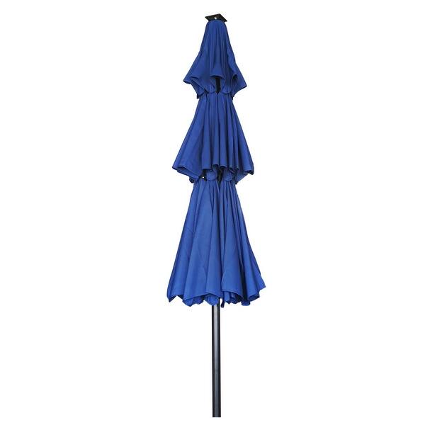 11 foot outdoor patio umbrella 11' Twist Market Umbrella, Spectrum Indigo