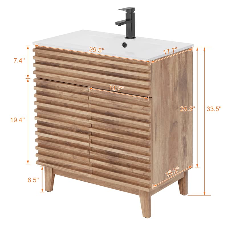 Bathroom Vanity Set W/Drop in Sink Faucet Cabinet Combo