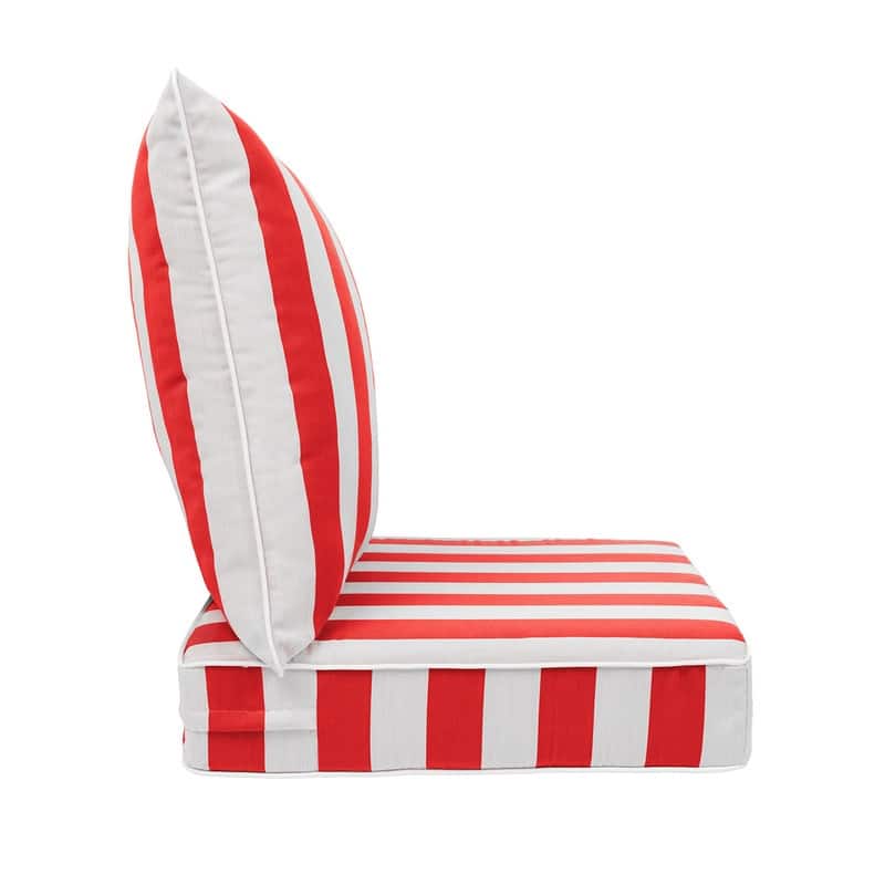 Sherry Kline Indoor/Outdoor Cabana Stripe Deep Seat Cushion (Seat & Back)