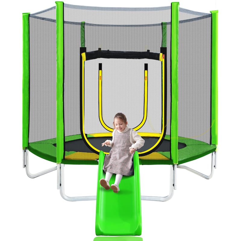 7FT Easy Assembly Round Outdoor Recreational Trampoline - Bed Bath ...