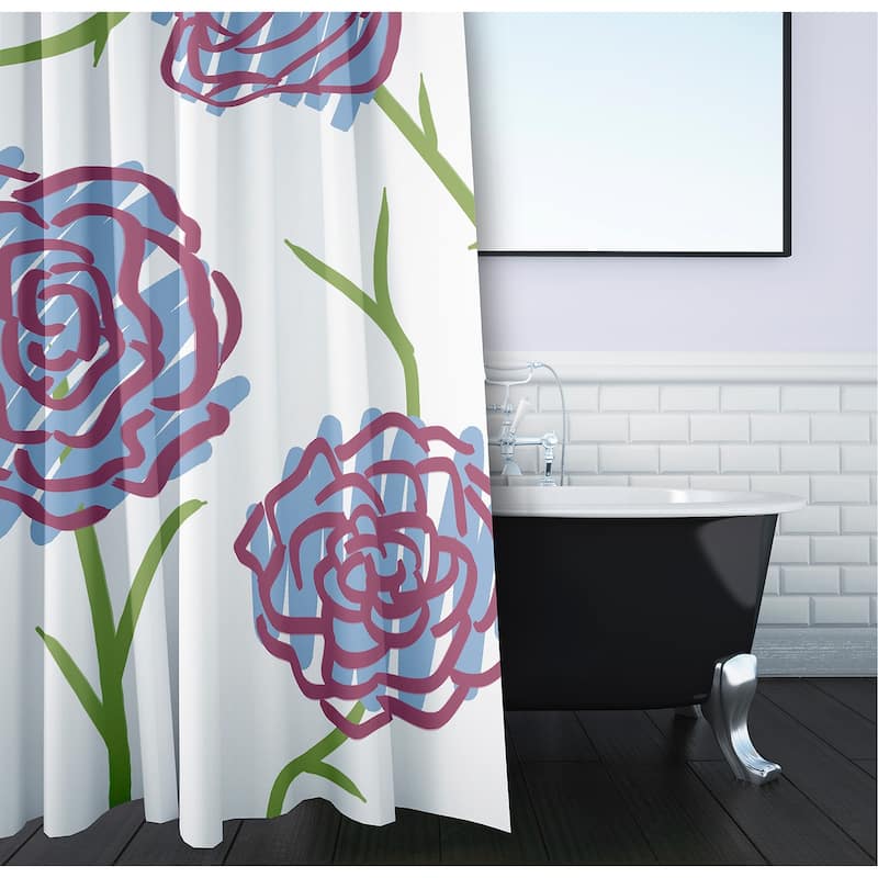 71 x 74-inch Spring Floral 1 Floral Print Shower Curtain