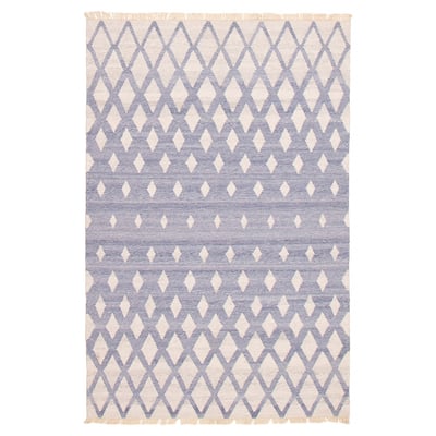 Ankara FW Slate Blue Kilim 5'1" x 7'11" - 5'1 x 7'11