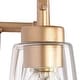 preview thumbnail 13 of 24, Modern 4/3/2-Light Farmhouse Linear Bathroom Vanity Lights Dimmable Wall Sconces with Clear Glass Shade