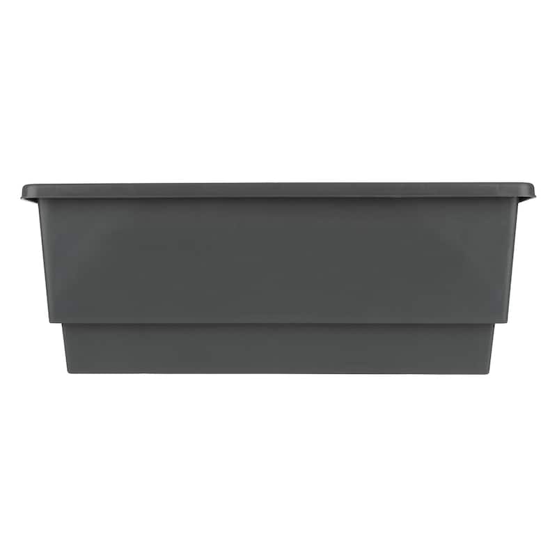 Pure Garden 20.75in Railing Planter - 6-Gal Outdoor Flower Box