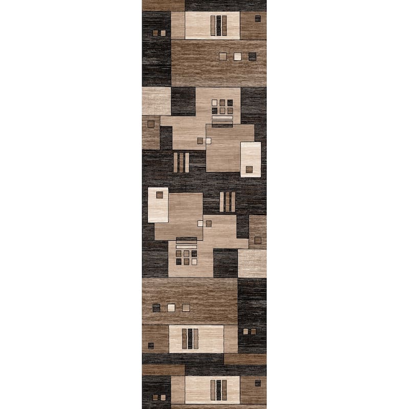 HomeRoots Geometric Modern Rectangle Area Rug