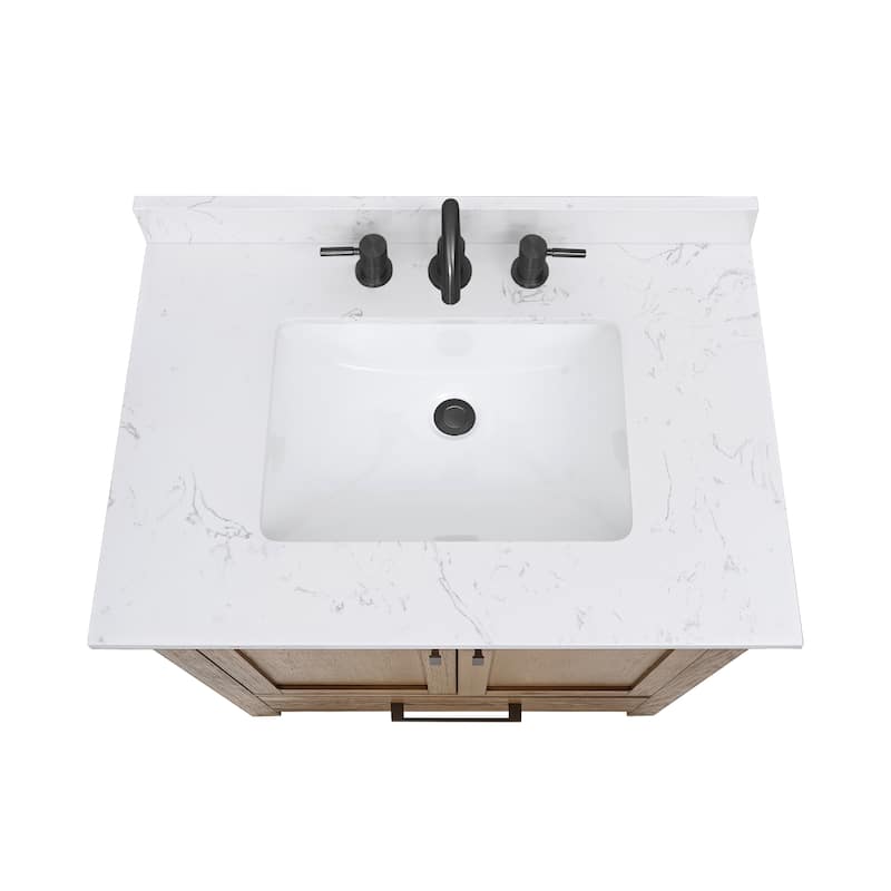 Avanity Modero 30 in. Single Sink Bathroom Vanity with Engineered Stone Top - 31"W x 22"D x 35"H