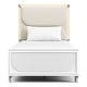 preview thumbnail 13 of 22, Furniture of America Drima Modern 3-Piece Pearl White Solid Wood Kids Platform Bedroom Set with LED