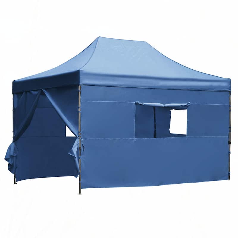 10x15 Pop Up Canopy Tent, Heavy Duty Party Tent, Navy