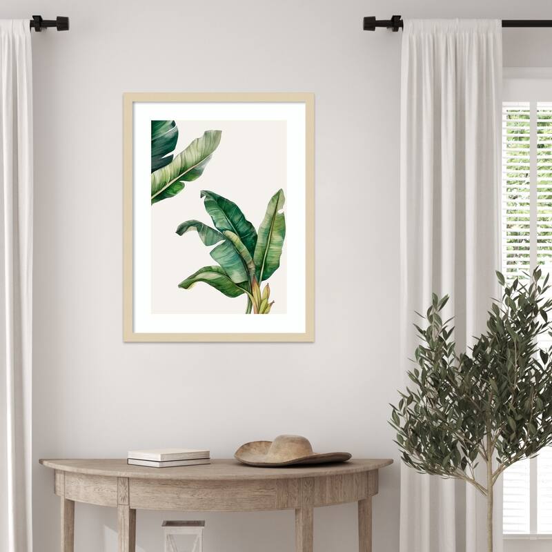 Green Leaves by Elizabeth C Wood Framed Wall Art Print