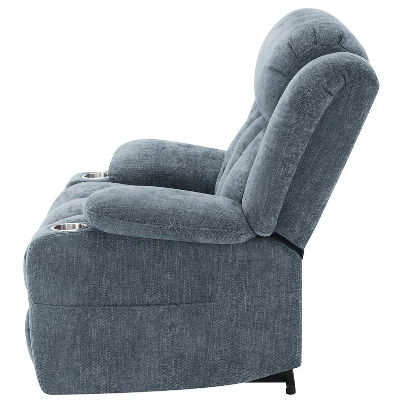 Beca Slate Blue Upholstered Power Lift Recliner