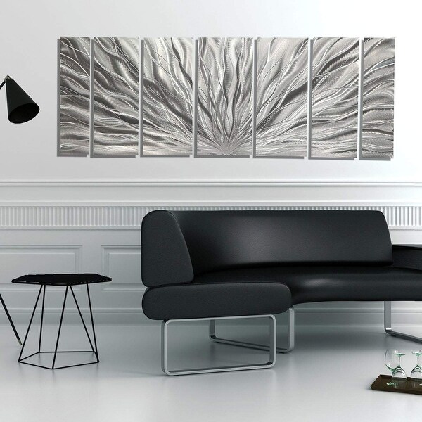 Statements2000 Modern Metal Wall Art Abstract Decor Silver Metal