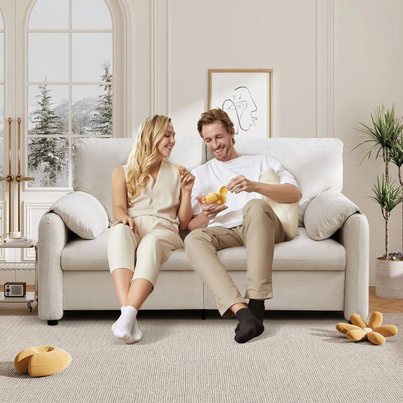 Down Filled Sofas - Beige