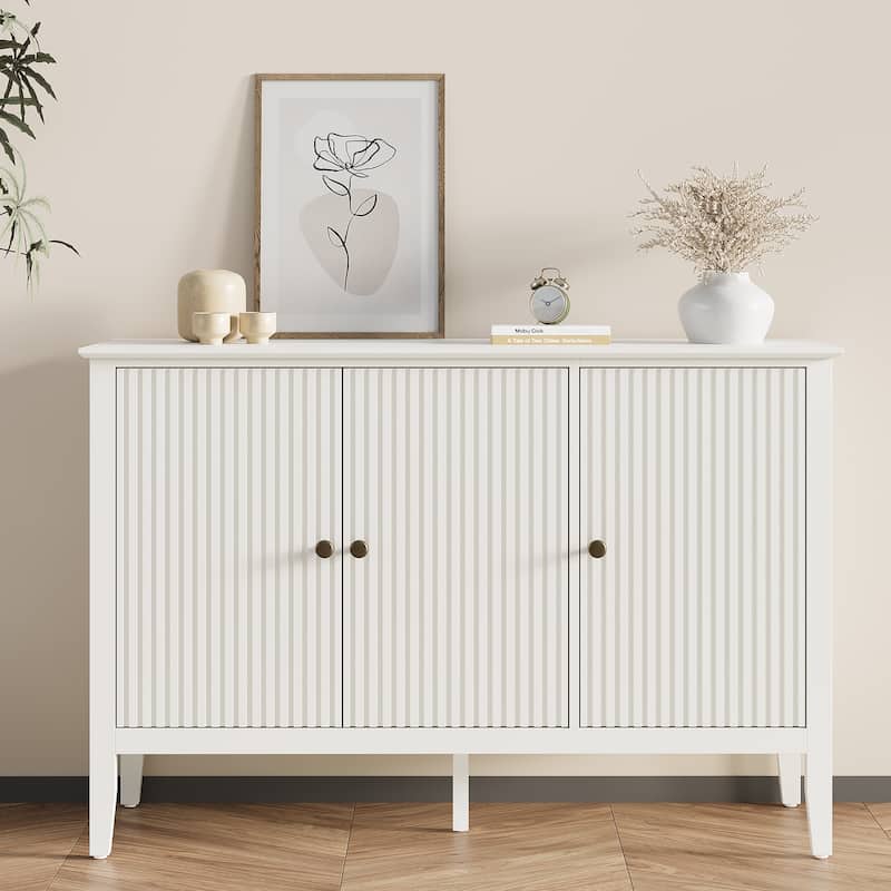 Modern 3-Door Cabinet with Adjustable Shelves