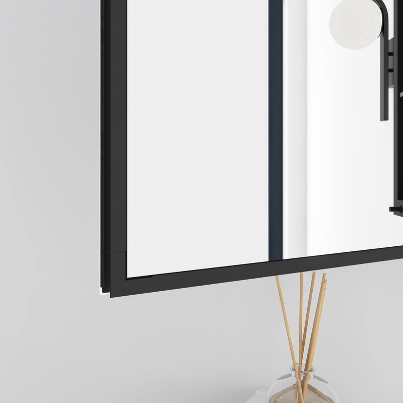 Rectangular Aluminum Medicine Cabinet with Mirror