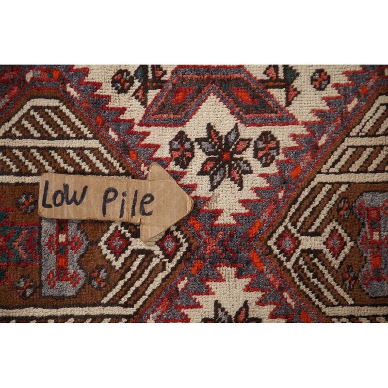 Ardebil Persian Vintage Runner Rug Hallway Handmade Wool Carpet - 3'2"x 11'5"