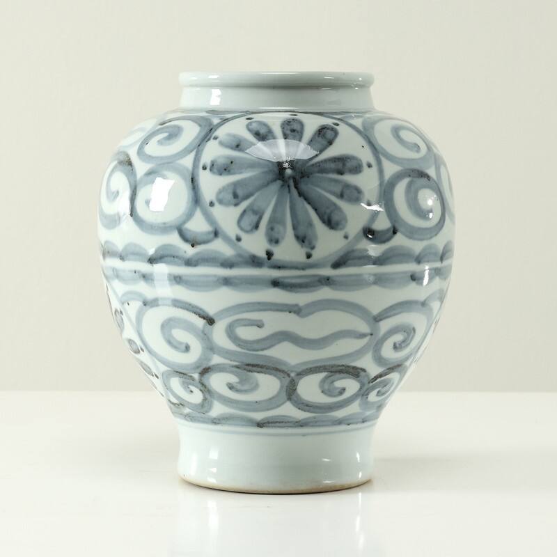 Approx 11 Inches Subtle Blue and White Vase