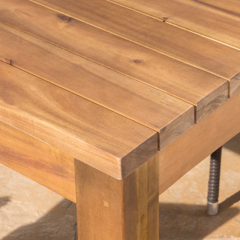 Wilson Outdoor Rectangle Expandable Acacia Wood Dining Table by Christopher Knight Home - 36.50"D x 87.50" W x 30.00" H