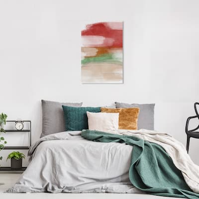 Wynwood Studio Canvas Abstract Sunset Shades Red and Wall Art Canvas Print