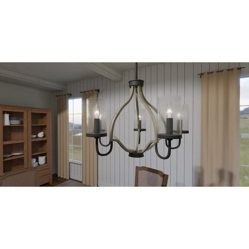 Cornelia 5-Light Matte Black Chandelier