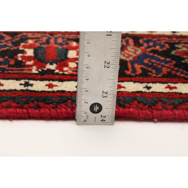 ECARPETGALLERY Hand-knotted Anatolian Vintage Red Wool Rug - 4'4 x 6'7