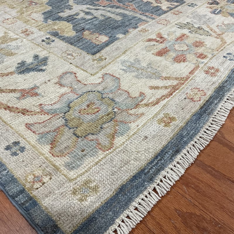 HERAT ORIENTAL Handmade Vegetable Dye Oushak Wool Rug - 6'1" x 8'4"