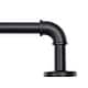 preview thumbnail 1 of 22, UTOPIA ALLEY Wall Mounted 1 inch Industrial Curtain Rods, Blackout, Wrap Around Curtain Rods, Rustic Style, Matte Black 28"-48"