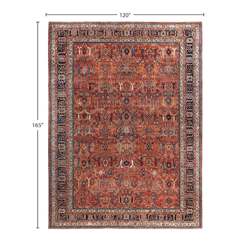 Serapi One-of-a-Kind Hand-Knotted Area Rug - Orange - 10' 0" x 13' 9"