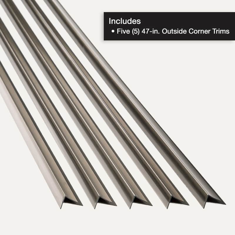 FASÄDE 47 in. Decorative Vinyl Outside Corner Trim Moonstone Copper (5 Pack) - 5 Pack