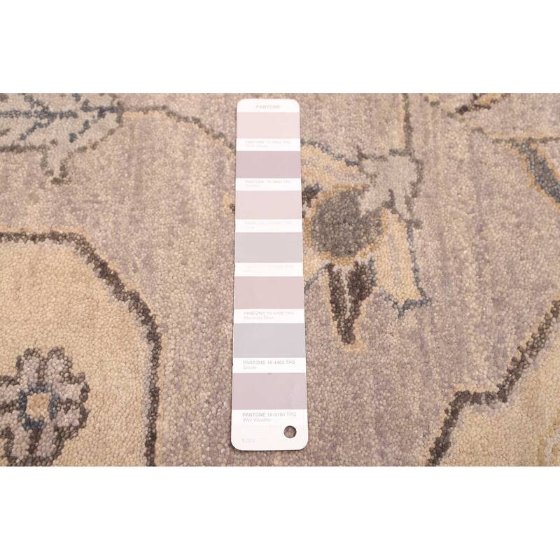 ECARPETGALLERY Hand-knotted Finest Agra Jaipur Grey Wool Rug - 9'6 x 13'0