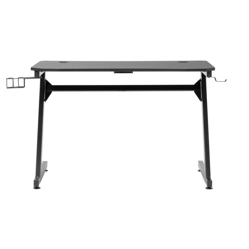 SD Gaming Zone Black and Grey Gamer Desk with Charging Station