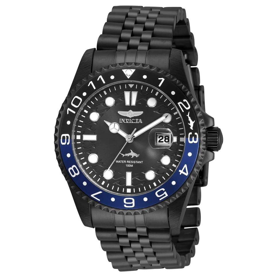 Invicta Men's 30627 Pro Diver Quartz 3 Hand Black Dial Watch