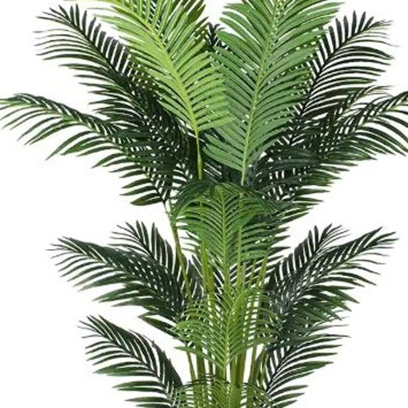 HomeRoots 73" Green Artificial Palm Tree in a Black Pot - 7.48 in. x 72.83 in. x 7.48 in.