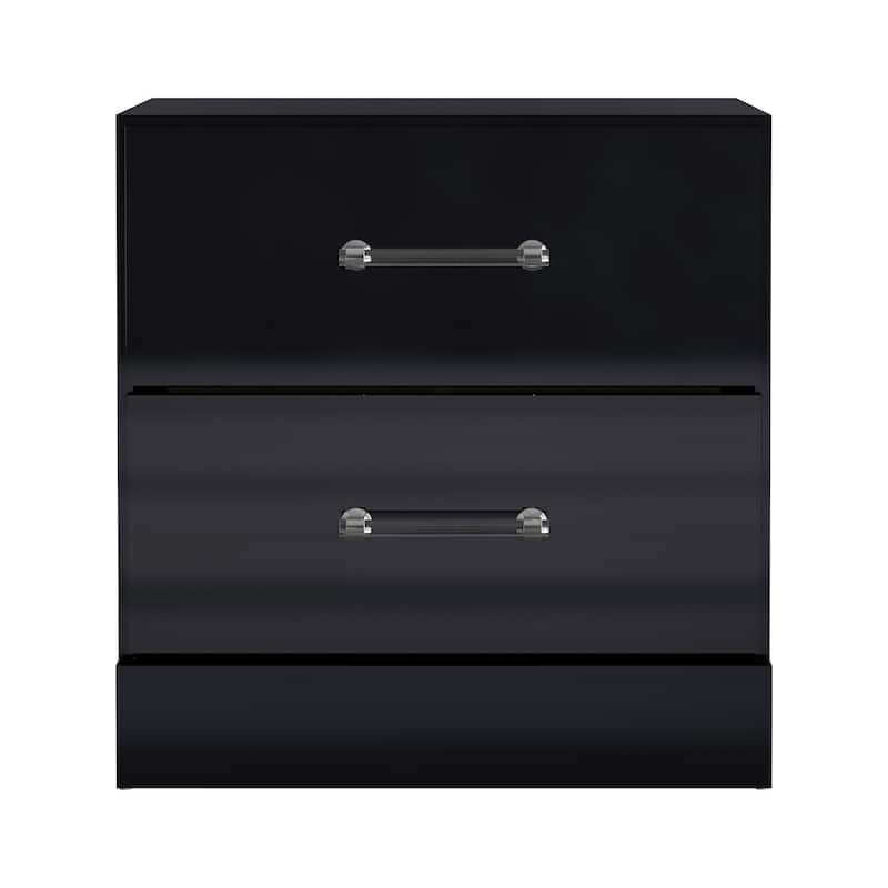 CraftPorch Minimalist Nightstand - Black