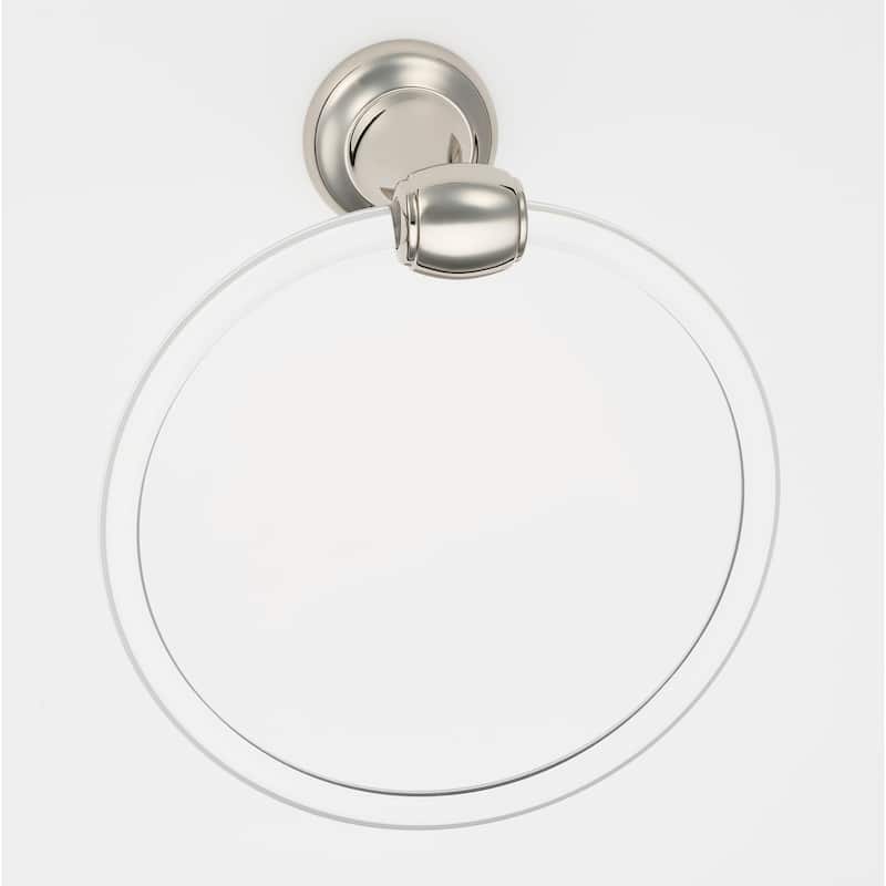 Alno Royale Acrylic 6 Inch Diameter Towel Ring - Polished Nickel