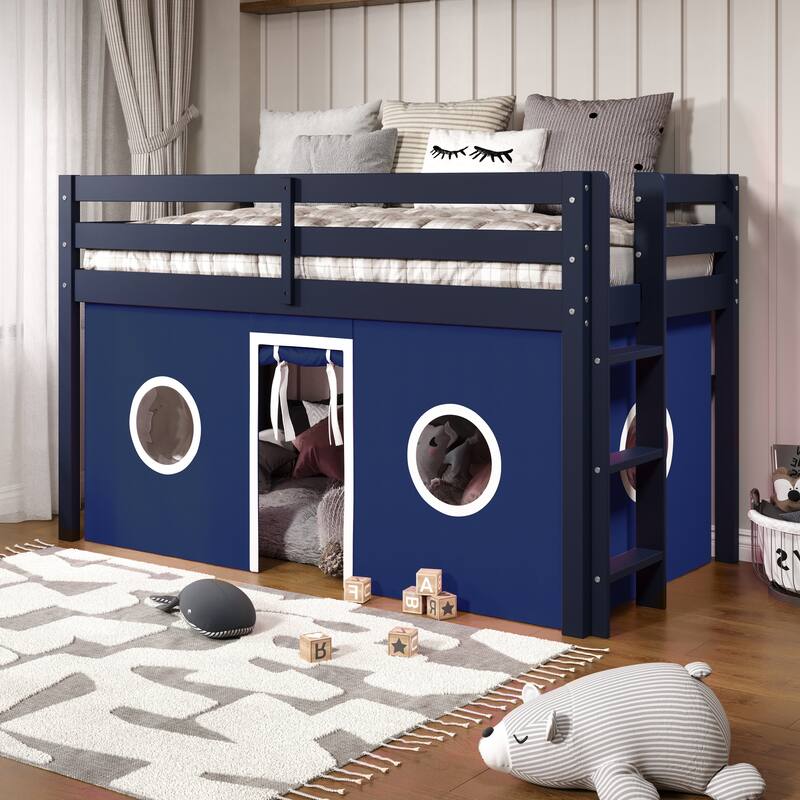 Taylor & Olive Trillium Low Loft Twin Bed with End Ladder