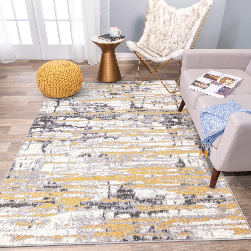 World Rug Gallery Vintage Abstract Modern Area Rug
